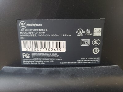 Westinghouse l2410nm 24 Westinghouse l2410nm 24