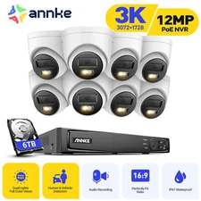 ANNKE 12MP 8CH NVR 5MP Audio POE Security IP Camera System Color Night Vision AI