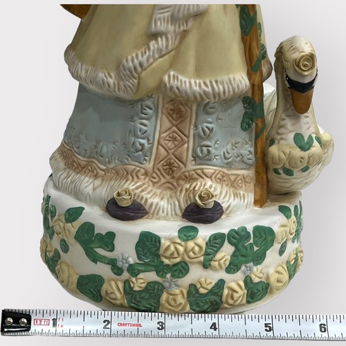 Caja de música Victoriana Santa Claus Crema Conjunto Figura Cisne Porcelana - Imagen 11 de 12