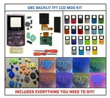 Nintendo Game Boy Color GBC Backlight TFT LCD Full Kit NEW Shell and Buttons