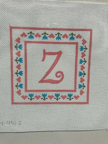 S-Z initial handpainted needlepoint canvas - Picture 8 of 8