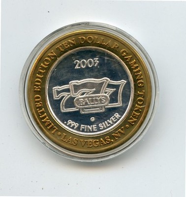10.00 Silver Strike from the Ballys Las Vegas Nevada .999 2003 Never Forget