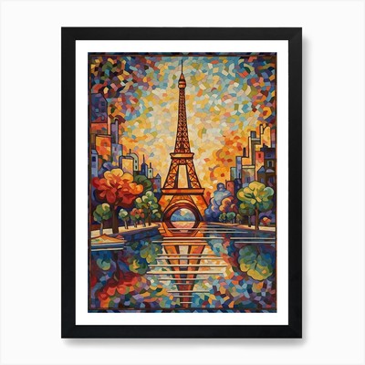 Eiffel Tower Paris France Paul Sign Framed Wall Art Poster Canvas Print Picture