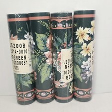 4 Vintage Floral Wallpaper Border Cabbage Ros...