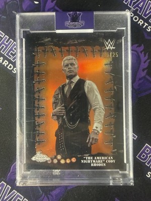 2025 Topps Chrome Cactus Jack WWE Cody Rhodes Famed Phantoms Orange #5/25