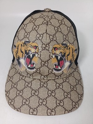 GUCCI キャップ Gucci 426887 Gg Supreme Baseball Cap Tiger Pattern | eBay