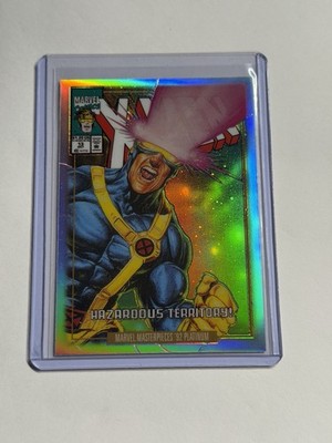 2024 Marvel Masterpieces  92 Platinum Cyclops #13 Variant Cover Rainbow