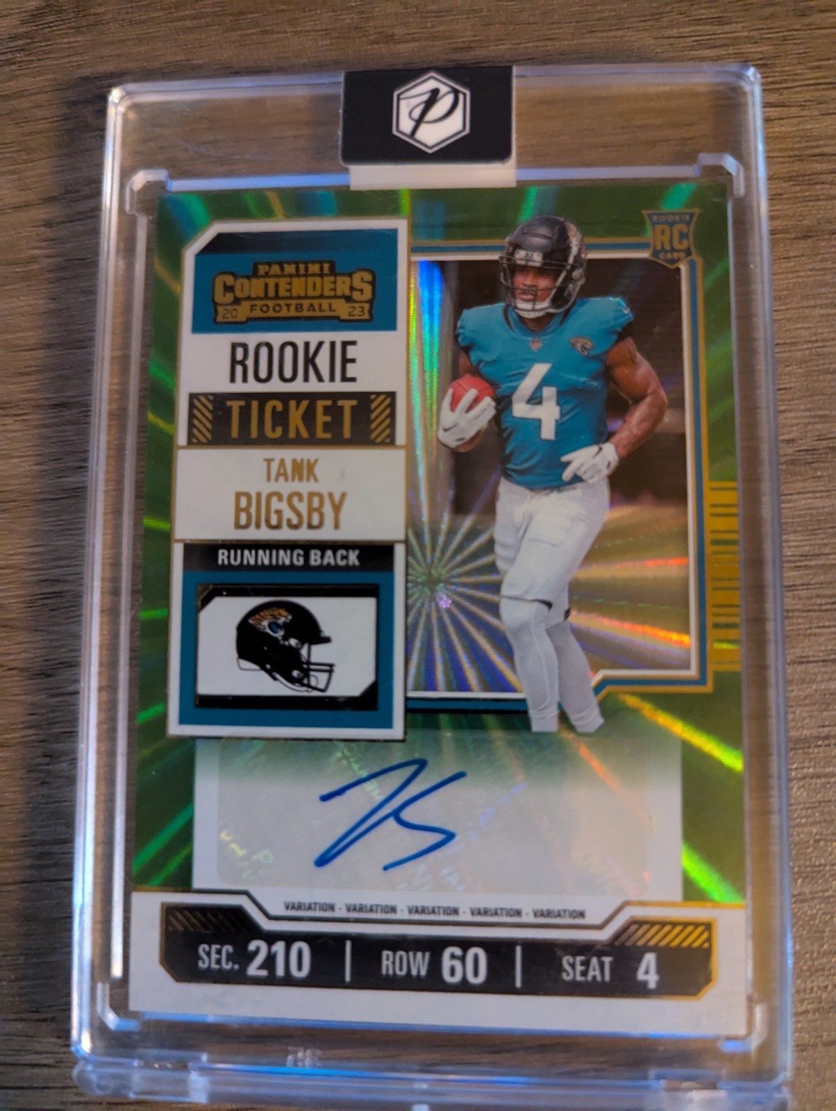 2023 Contenders Tank Bigsby Rookie Ticket Green Lazer Pulsar Auto Looks Perfect!