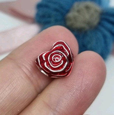 NEU Original Pandora Rose Herz Charm Rote Emaille   S925 ALE 