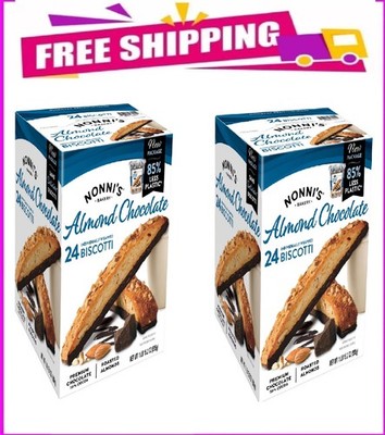 2 pack Nonni's Almond Chocolate Biscotti, 24 ct. (Total 48 count) FREE shipping