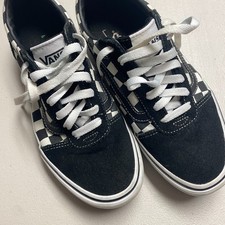 Preowned Vans Men's Old Skool Classic Black and White Checkerboard Sneakers US 7