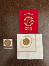 ''ANDY WILLIAMS & GABRIEL KAPLAN'' Caesars Palace, Las Vegas Table Program, etc