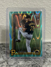 Topps 2025 Chrome Thomas Harrington Teal Raywave Pirates RC /199