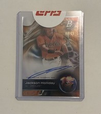 2023 Bowman Platinum - Jackson Holliday Orange Color RC Auto /25 Redemption Card