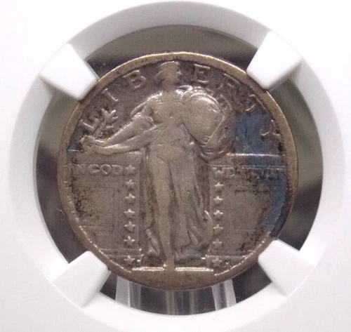 1923 "S" Standing Liberty SILVER Quarter 25c NGC F12 #007 Fine 🗝️KEY🗝️ECC&C