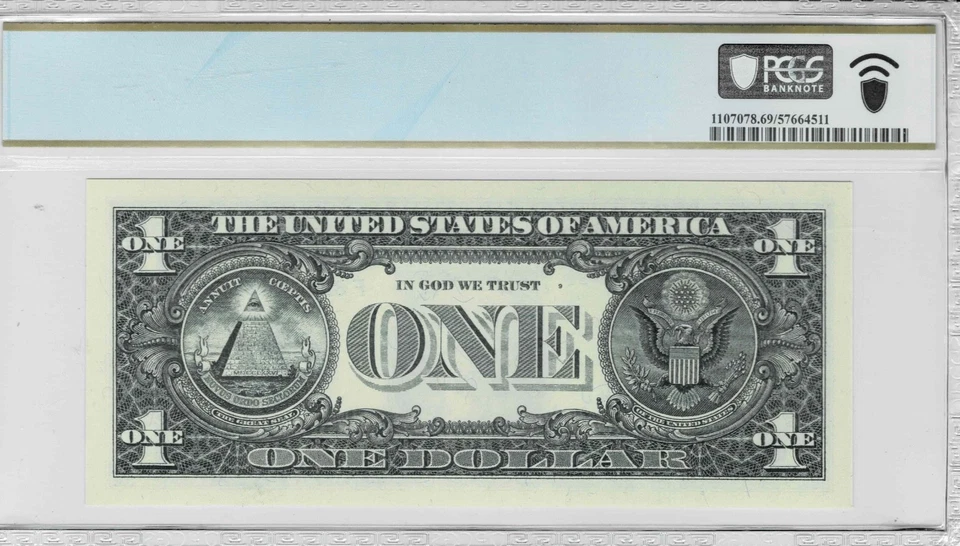 1995 Federal Reserve 'WEB' note-(FD Block Run 14--4/9)-PCGS GEM 69 PPQ- TOP POP - Image 2 of 4