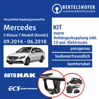 für Mercedes C-Klasse T-Modell (Kombi) S205 14- AHK Starr +13Pol Spez E-Satz PKW