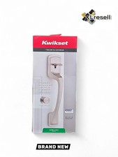 Kwikset Prague Front Door Handle No Lock, Entry Handleset Exterior, Satin Nickel