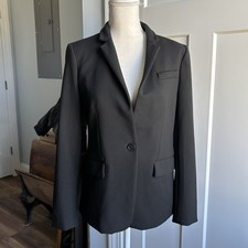 J.CREW REGENT Blazer Single Breasted Black Fully Lined Capsule Career Work 6