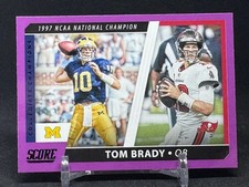 2021 Panini Score TOM BRADY Collegiate Champions Purple #CC9 - Insert