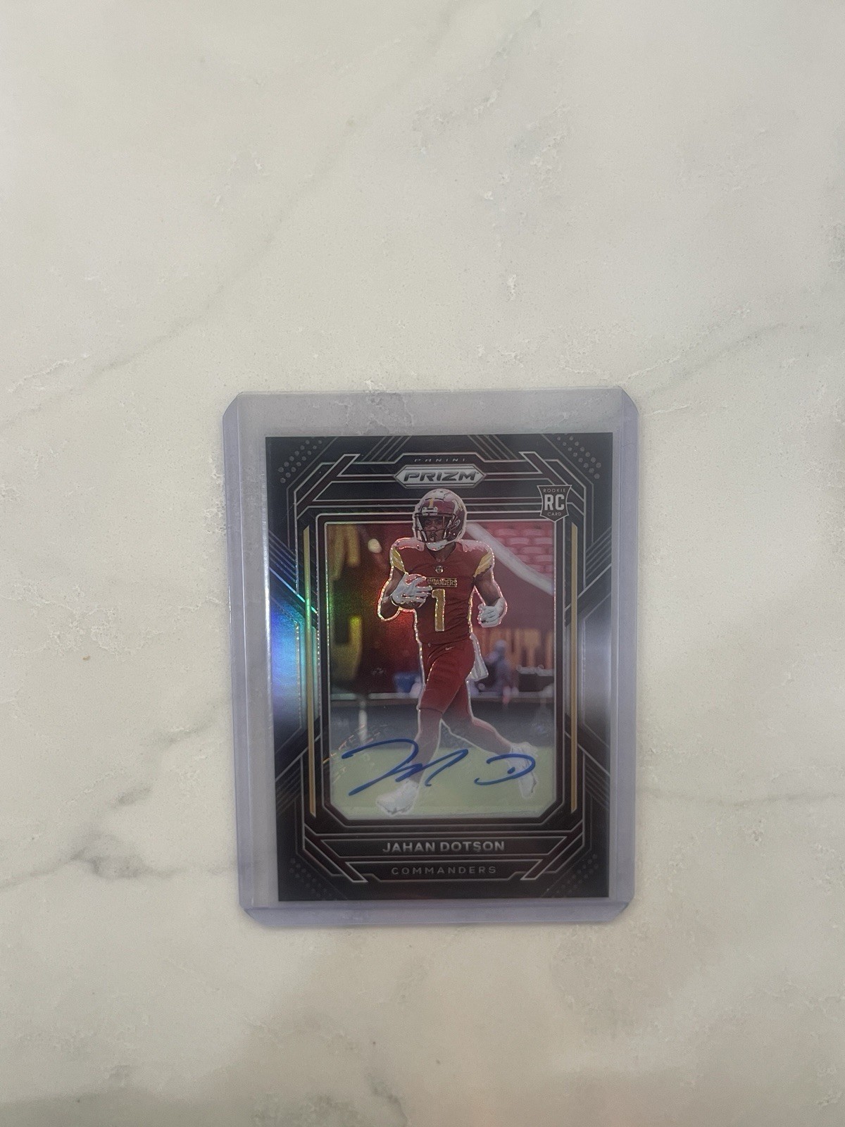 2022 Panini Chronicles - Prizm Black Jahan Dotson #PB-15 Signatures (AU, RC)