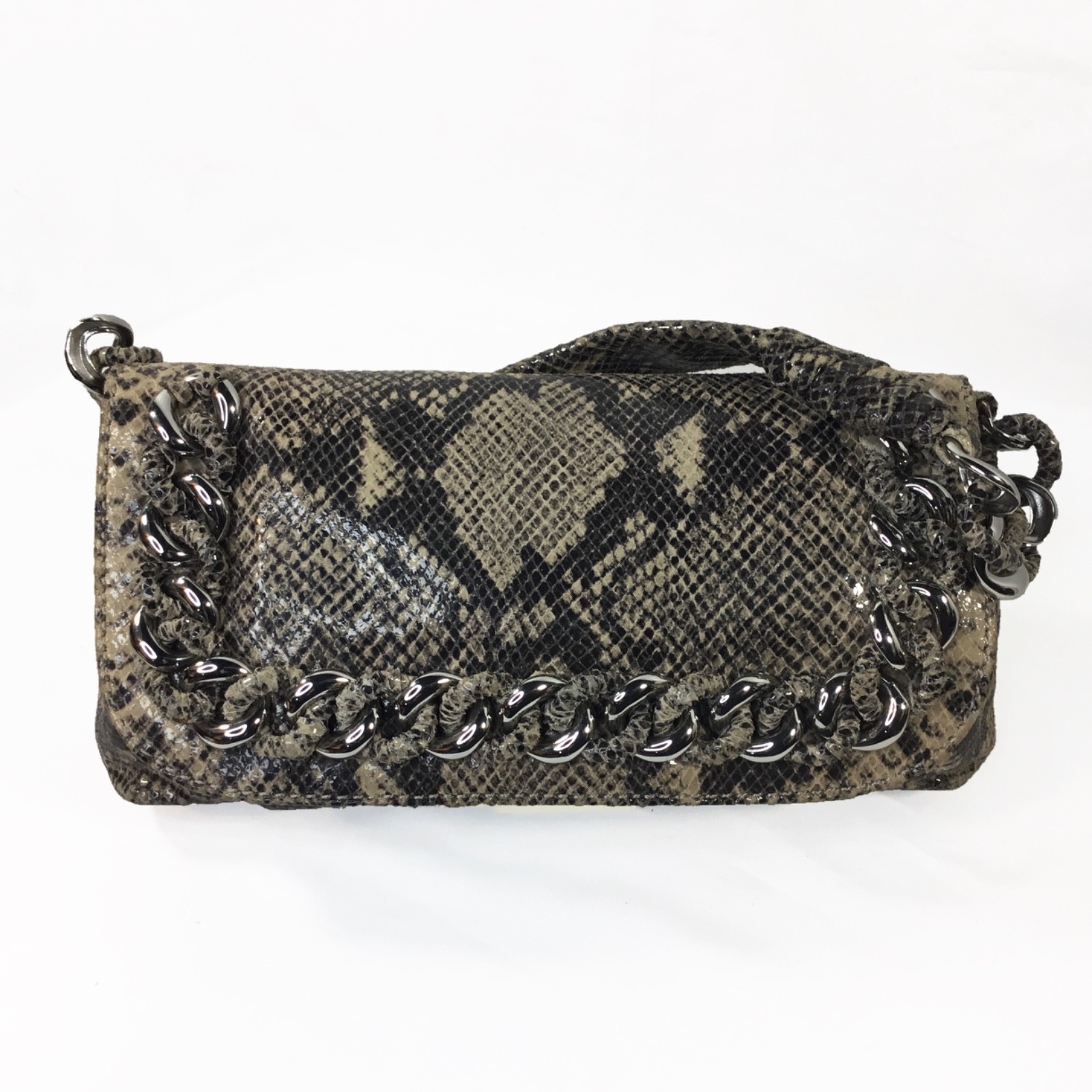 Preowned MICHAEL KORS Natural Python Embossed Sho… - image 1