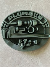 Plumber Belt Buckle Western Cowboy Native American
