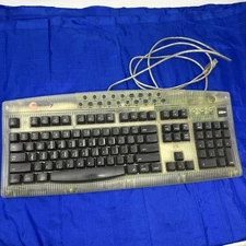 Macally iMediaKey Keyboard Multimedia Macintosh USB Clear Tested Working