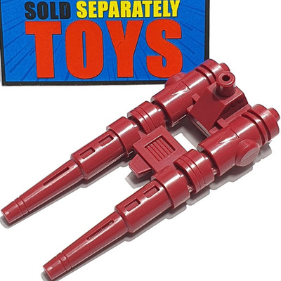 Transformers G1 Metroplex DOUBLE CANNON gun blaster original 1986 Bases red part