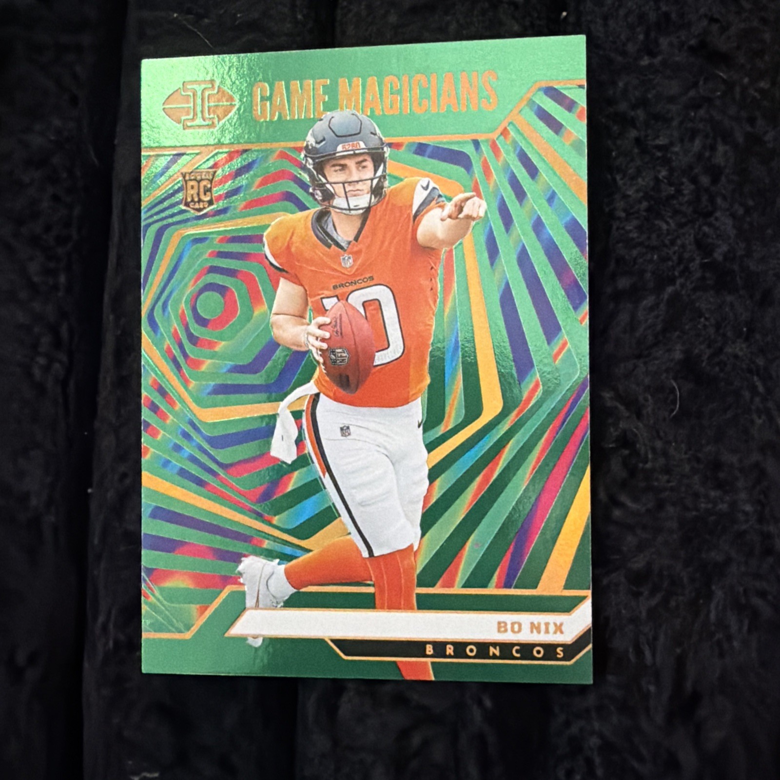 Bo Nix Panini Illusions Game Magicians #18 Green