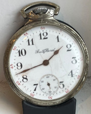 1912 South Bend 16s Pocket Watch 17j, Defiance Base Metal Case- Not Working