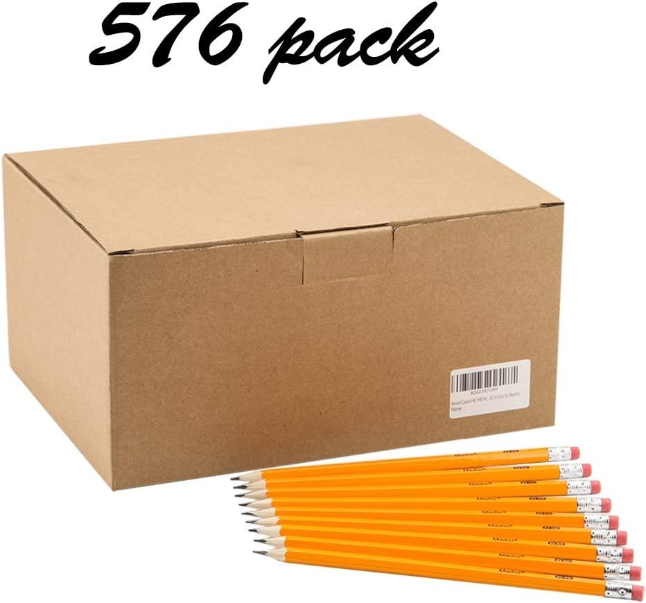 Versatile 576 Yellow HB Pencils with Hexagonal Grip - For Classroom to Office