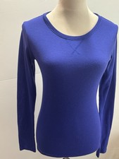 Under Armour Women s Fitted All Season Gear Thermal Top SZ S Blue Long Sleeve