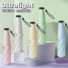 Folding Pocket Umbrella Ultra Light UPF50 UV Protection Pencil Sun Rain Travel