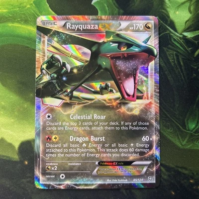 Rayquaza EX 85/124 Holo EX Rare Dragons Exalted Pokemon Near Mint - Image 1 of 4