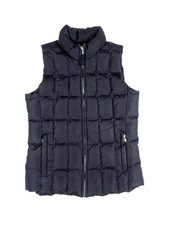 Vintage GAP Quilted Goose Down Puffer Vest Womens Small Black 90s Retro