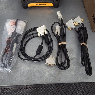 lot of 4 DVI-D Male to DVI-D Male White 6ft Monitor PC LCD TV Video Cable