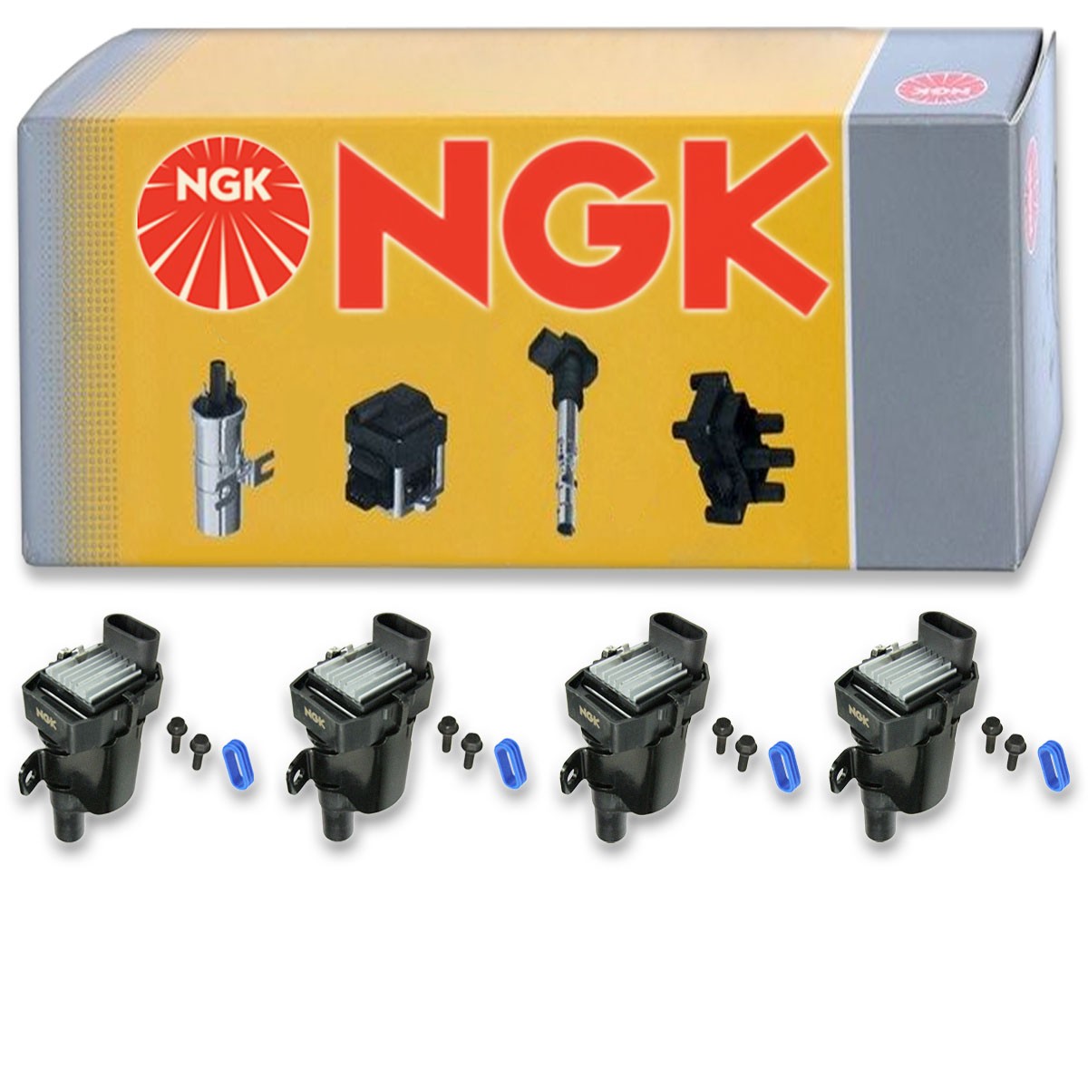 4 pc NGK 48658 U5183 Ignition Coils for UF262T UF262 UF-262 IC413SB IC413 sj