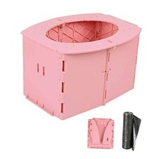 Travel Potty for Kids, Reusable Portable Folding Potty for Toddler, Travel Pink