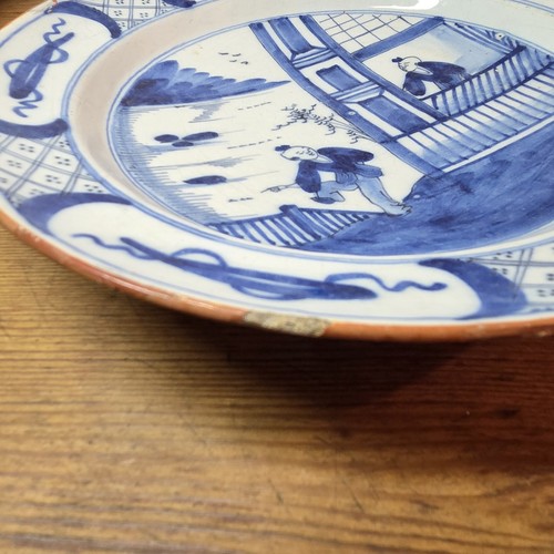 03L12 ANCIENNE ASSIETTE DE DELFT CHARGER HOLLANDE XVIII DECORS CHINOIS CAMAIEU - Photo 7 sur 7