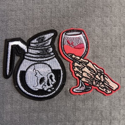 Coffee By Day, Wine Mom By Night, Middle-Age Beverage Choice Patch Set