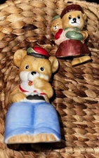 2 VTG CARING CRITTERS "CHIMERS"  Hanging Ornaments Bells By JASCO~Moms & Babies