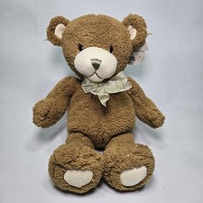 First and Main Plush Bear Marshall Brown 11" Neck Scarf  1274 NWT Collectible