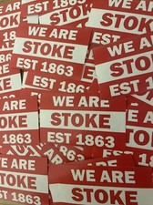 25 x Stoke City FC Stickers The Potters  - Flag Scarf Shirt Badge Shirt