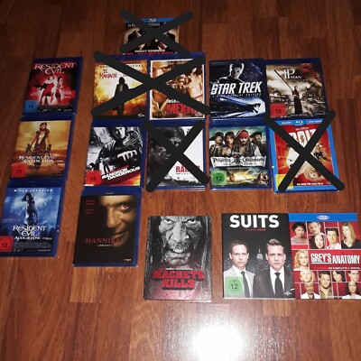 Blu-ray Paket diverse Genres Science-Fiction Action Grey's Anatomy Fantasy Suits