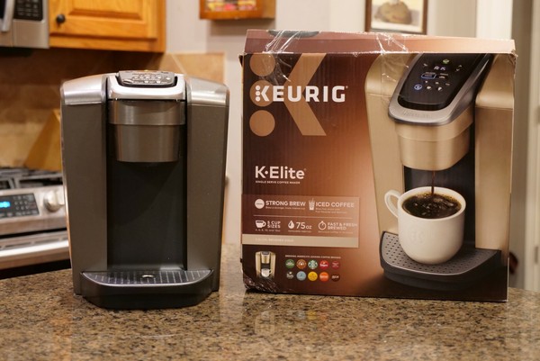 Keurig K-Elite Single Serve K-Cup Pod Coffee Maker - Brushed Silver. Used 1 Time Photo Related