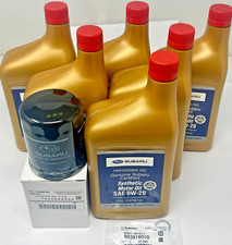 Genuine Subaru Oil Change Kit Filter Gasket 6 Qts Synthetic Motor Oil SAE 0W-20