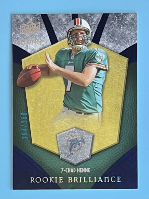 Chad Henne 2008 Upper Deck Icons Rookie Brilliance Blue /250 Miami #RB4