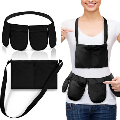 Mastectomy Drainage Holder with 4 Pouch Shower Bag Adjustable Drain Holder after