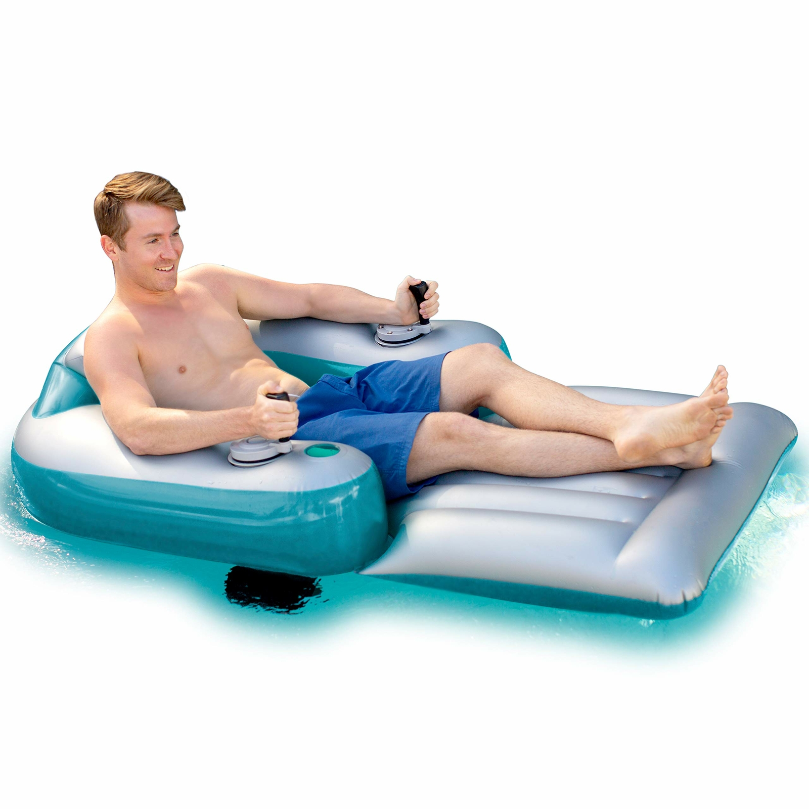 poolcandy splash runner motorized pool lounger